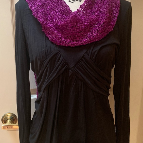 Cheppu Purple Loosely Woven Scarf - Picture 4 of 7